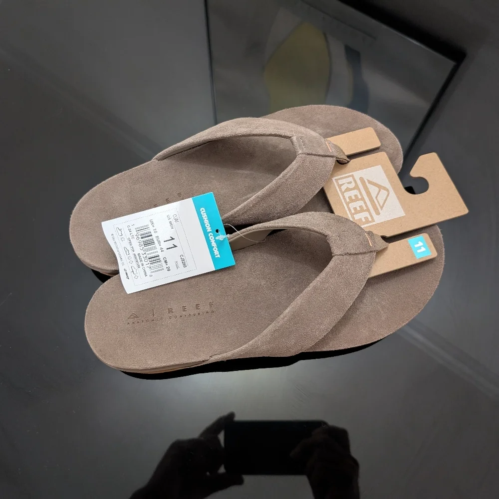 Reef Ojai Suede Sandals Flip Flops 11 - Picture 6 of 8